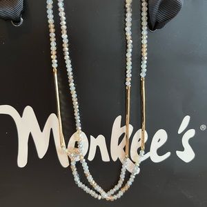 Monkees Charleston Boutique subtle sparkle beaded necklace